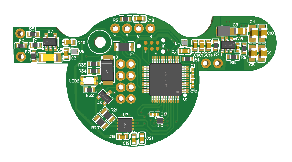 The single tap unit's PCB.